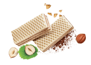 Gluten-free wafer with hazelnut cream